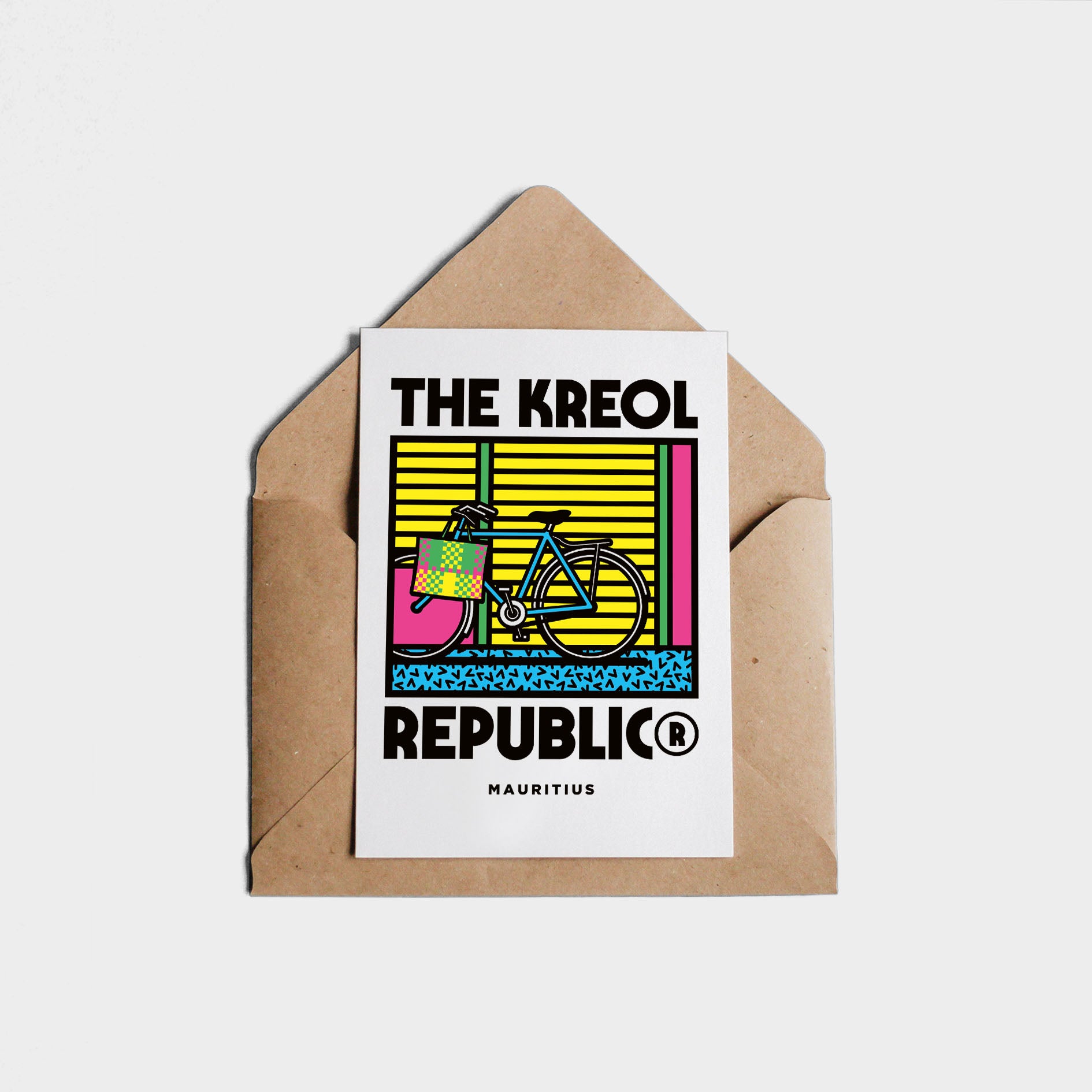 Postcard BICYCLE FLUO