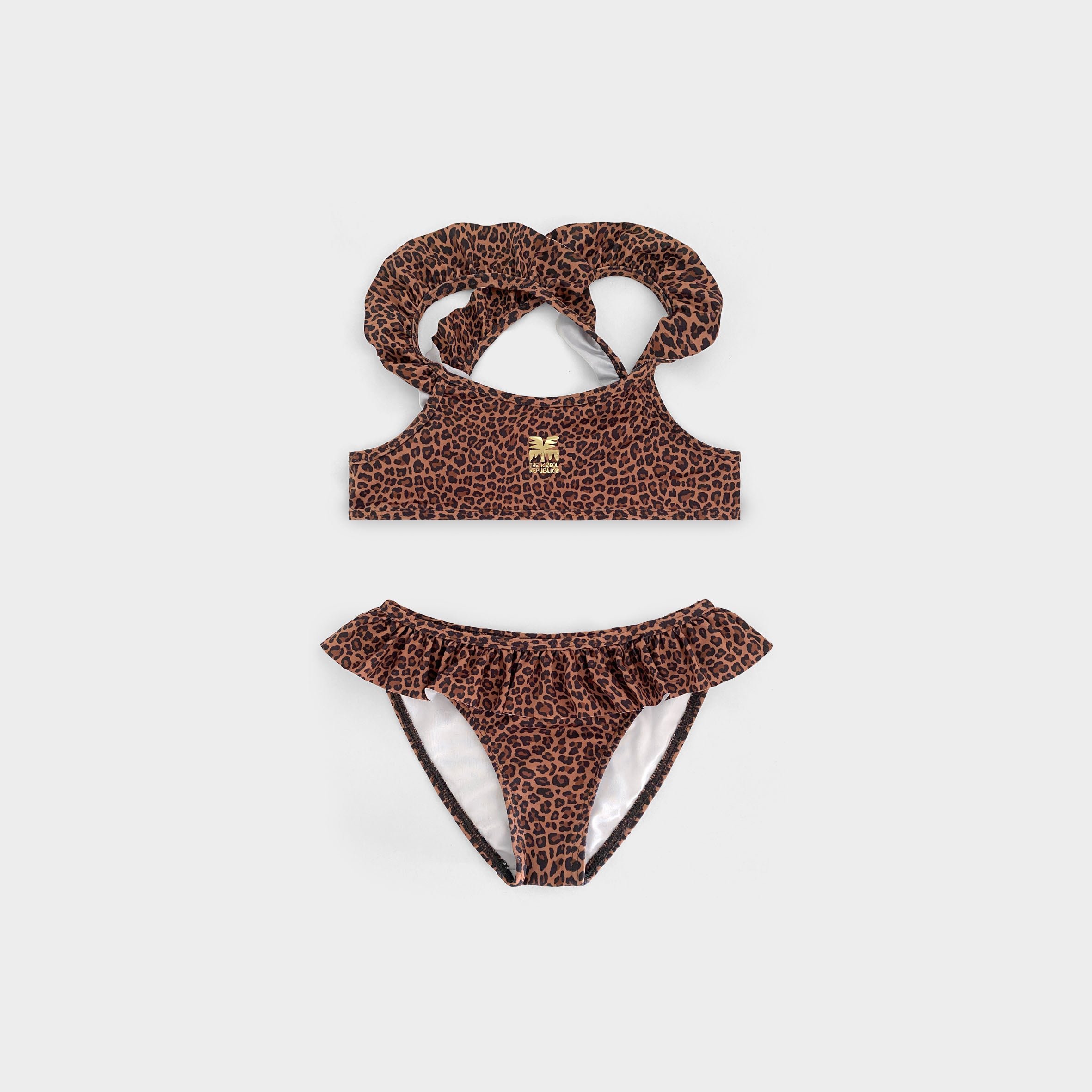 Ruffle Bikini Set Girl LEOPARD