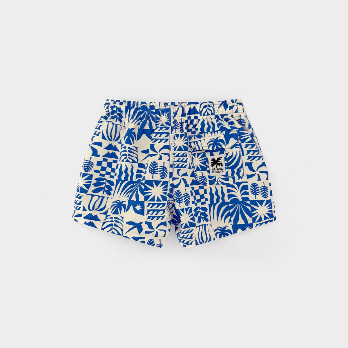 Classic Short Kid BLUE SQUARES