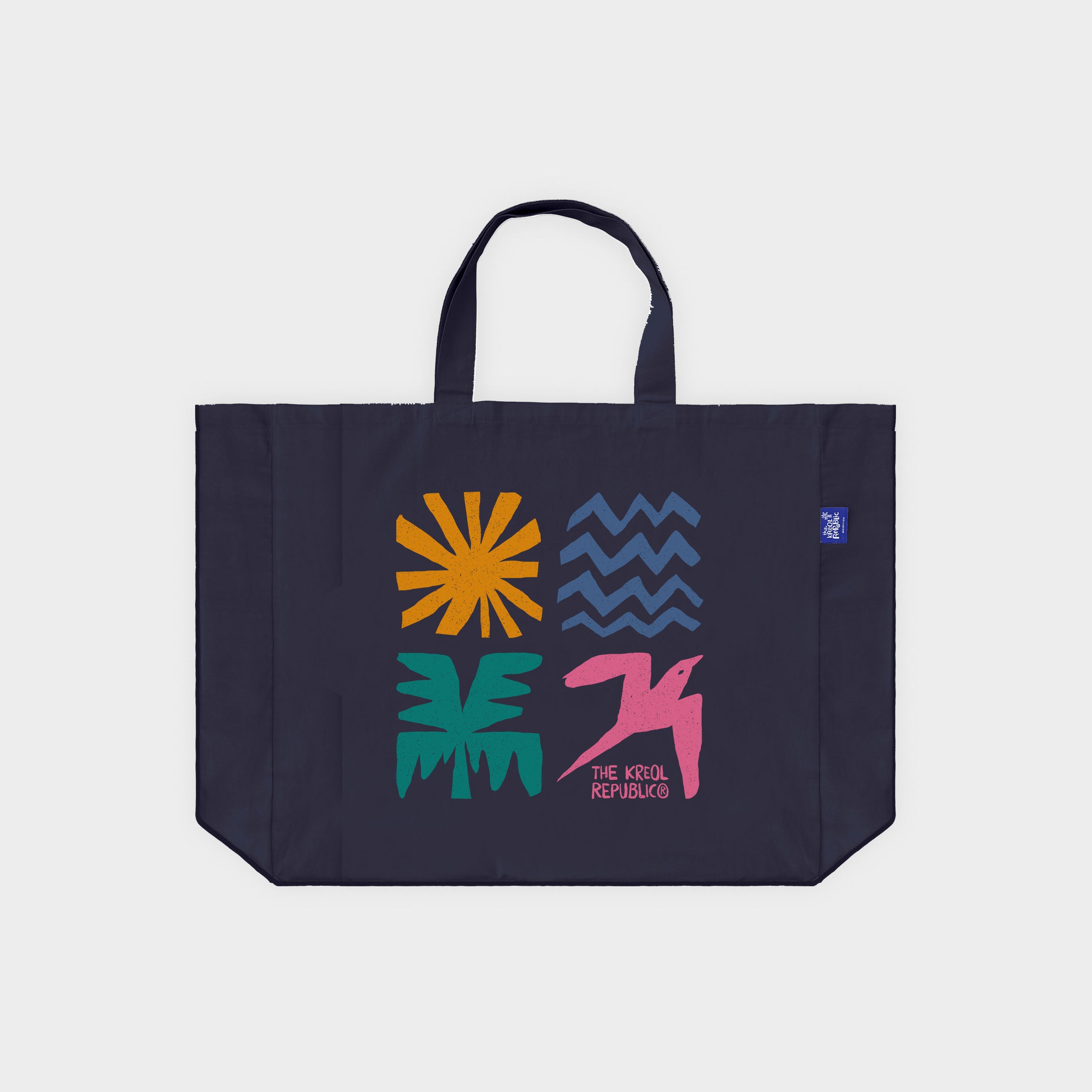 Maxi Beach Bag TROPICAL SQUARES