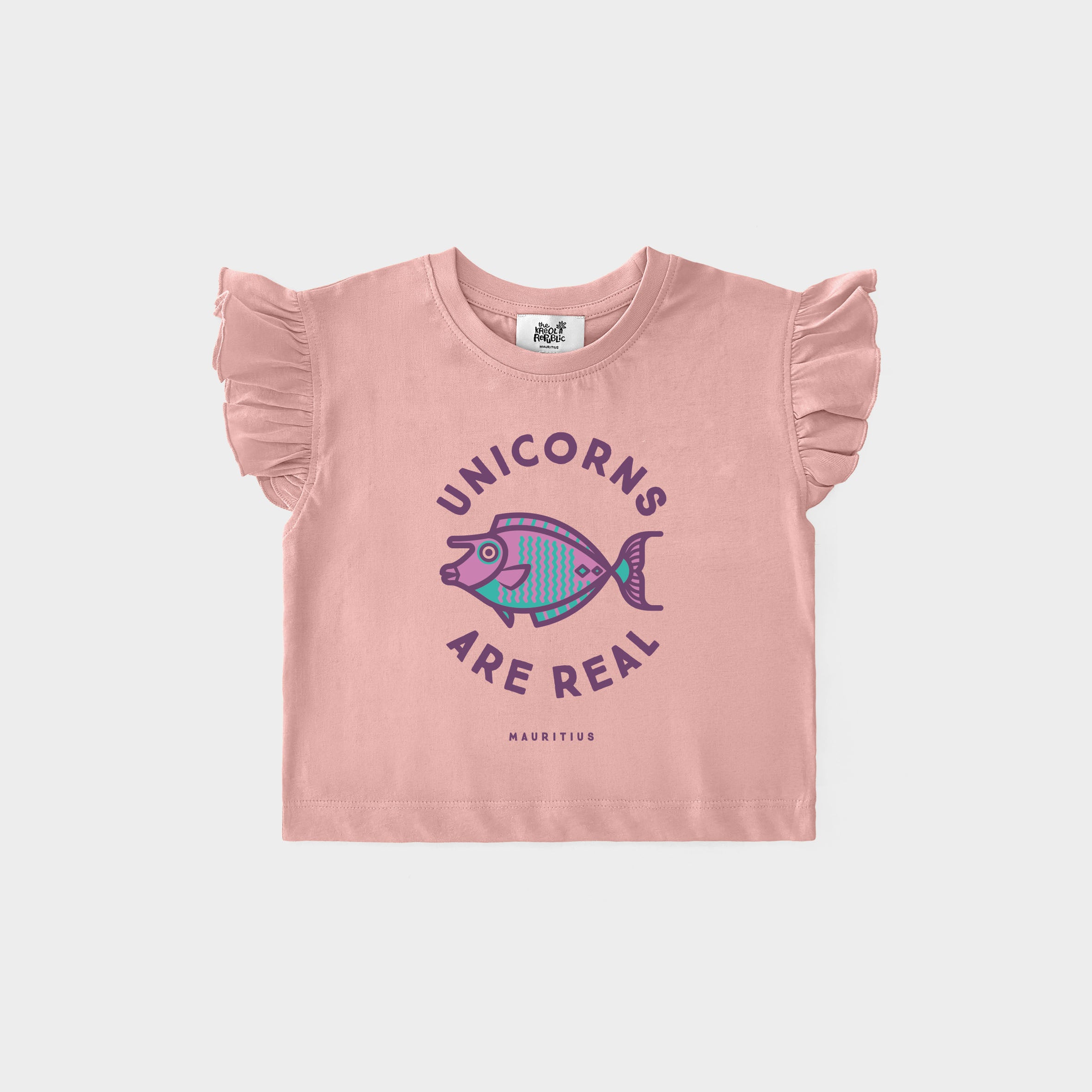 Tee-Shirt Ruffle Girl UNICORNS