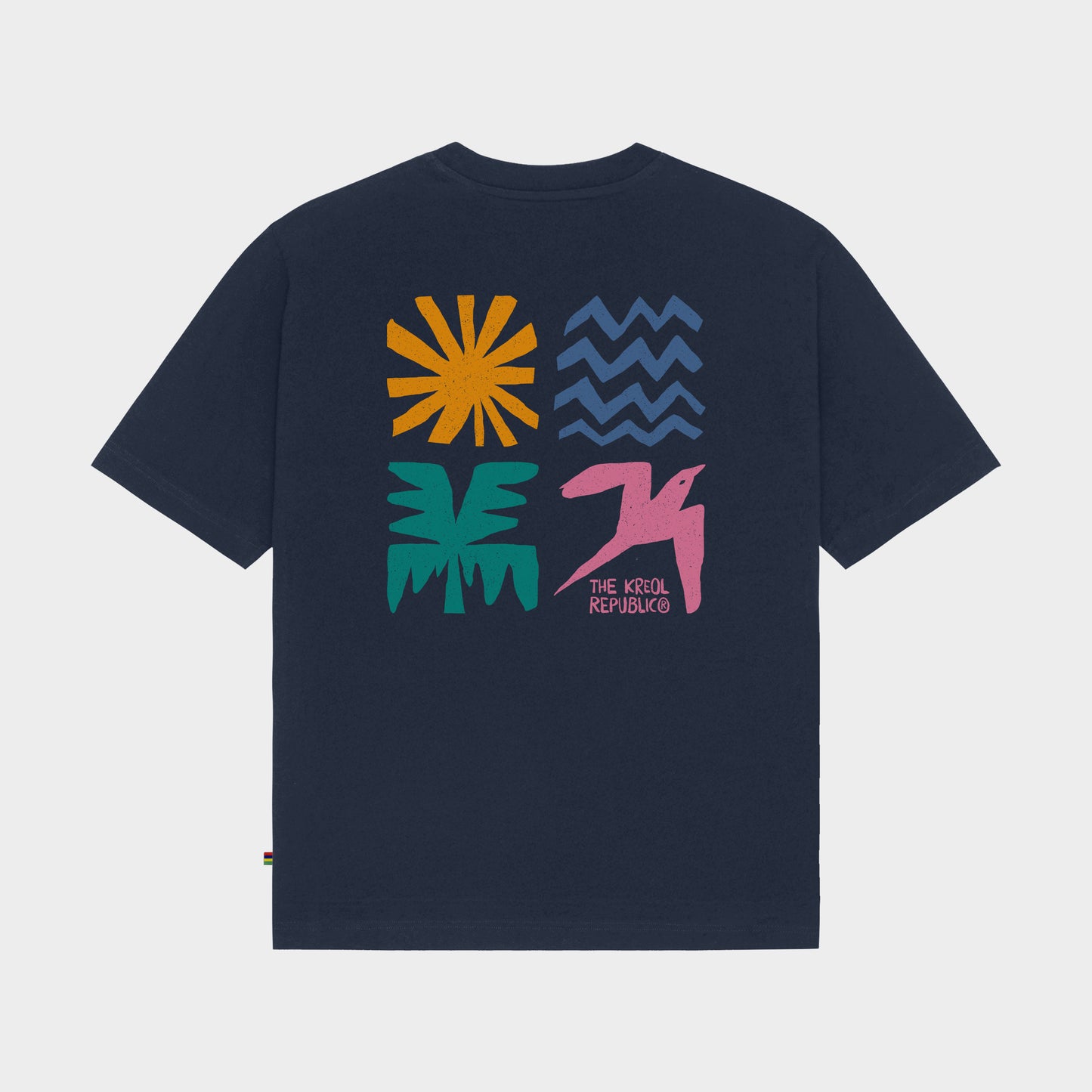 Tee-Shirt Man Oversized TROPICAL SQUARES